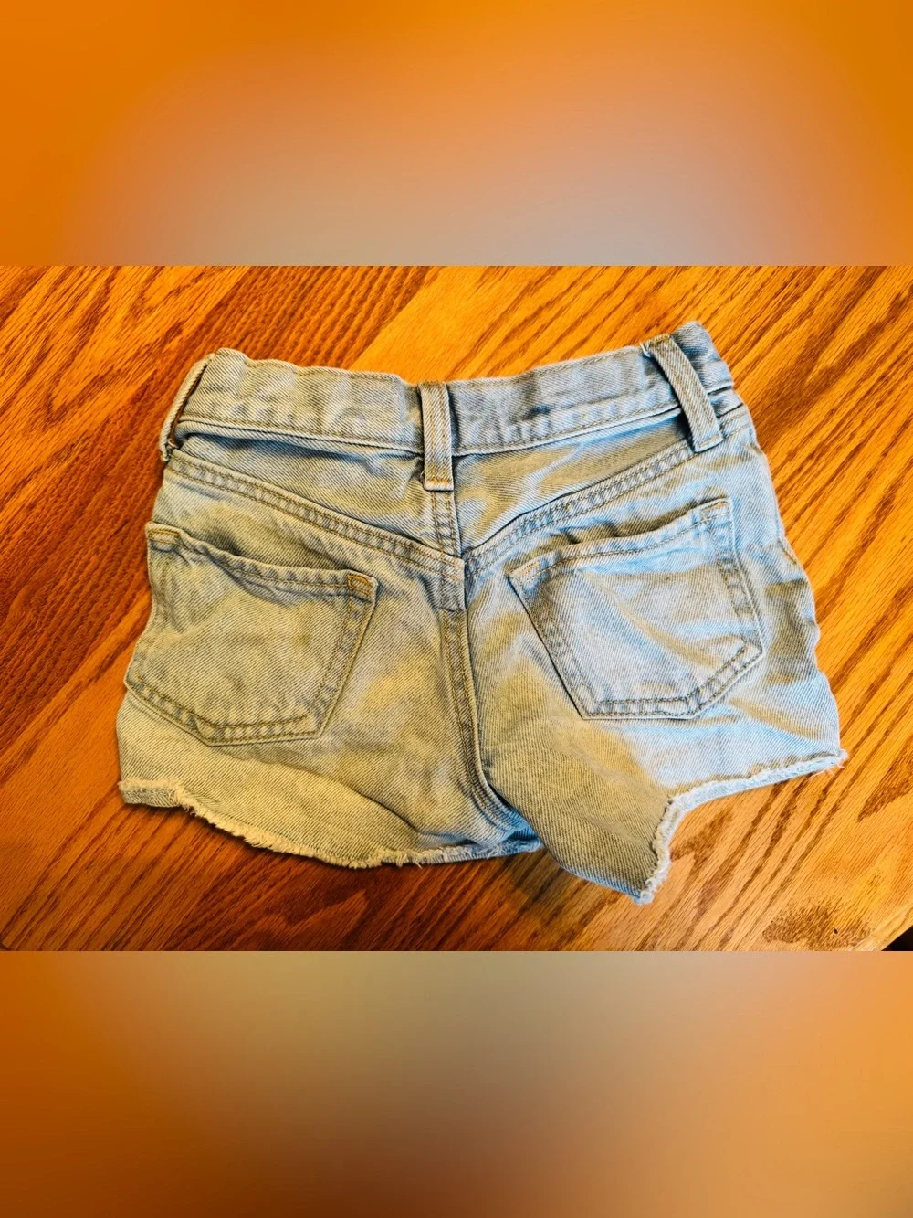 Girls Old Navy Light Blue Denim Shorts with Strawberry & Cherry Embroidery
